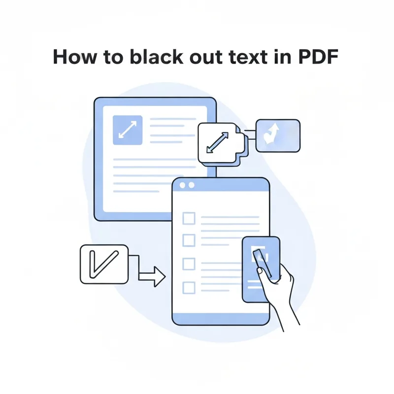 How to black out text in PDF