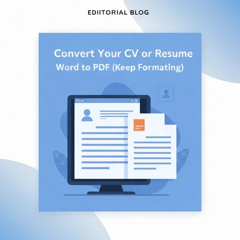 Convert Your CV or Resume From Word to PDF (Keep Formatting)