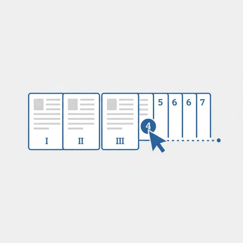 Illustration of page numbers including Roman numerals being added to PDF pages