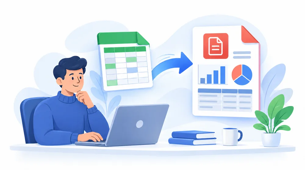 CSV to PDF workflow illustration
