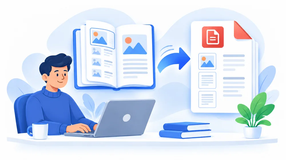 EPUB to PDF workflow illustration
