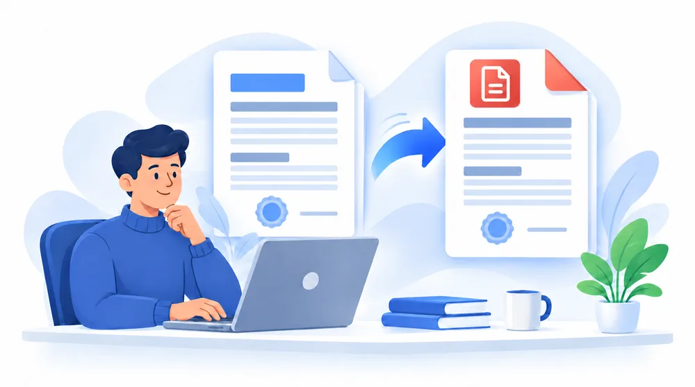 HWP to PDF workflow illustration