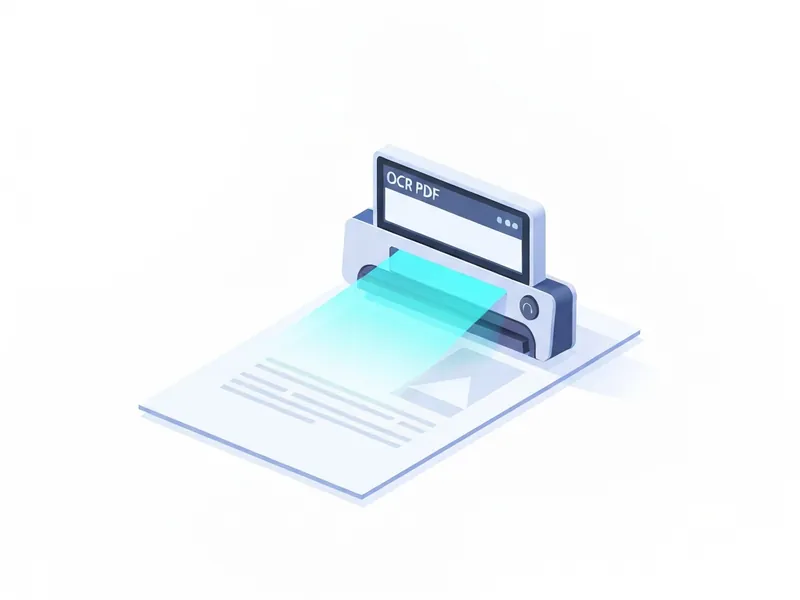 OCR PDF tool converting a scanned document into searchable selectable text on PDFBEAR