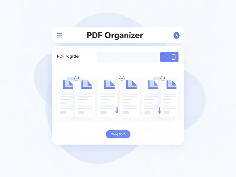 Organize PDF tool reordering rotating and deleting page thumbnails with drag and drop on PDFBEAR