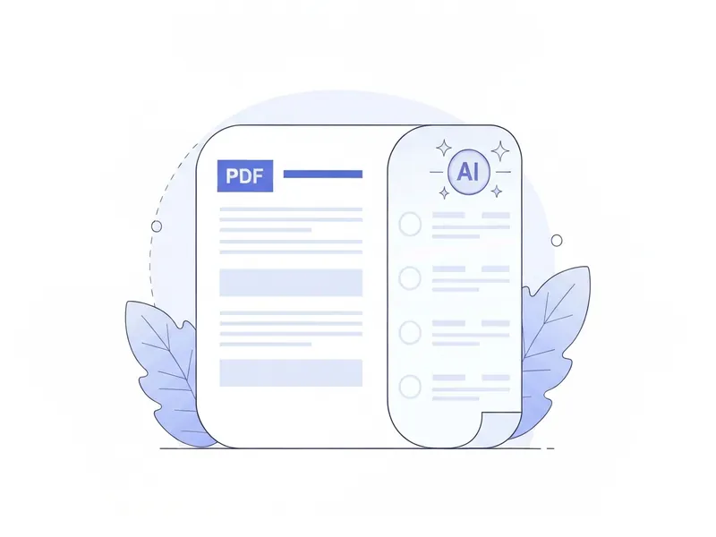 Summarize PDF tool using AI to condense a long document into key points