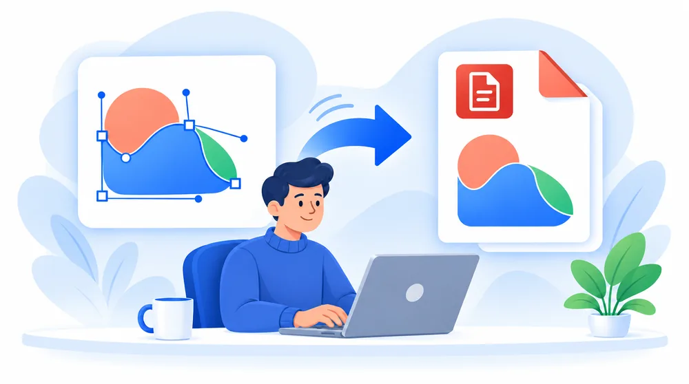 SVG to PDF workflow illustration